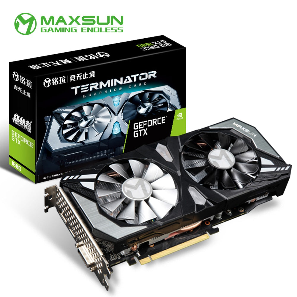 Maxsun GeForce GTX 1660 6G Graphic Card Nvidia GDDR5 GPU Gaming Video Card video For PC
